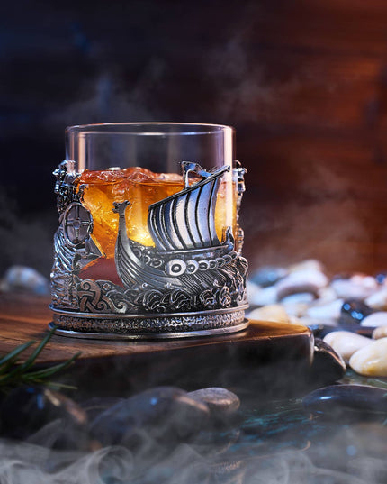 The Wine Savant /  Khen Glassware - Viking & Mythological Whiskey Drinking Glass - 12 OZ