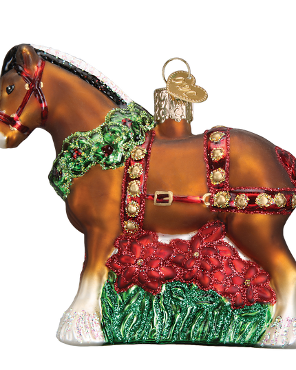 Holiday Clydesdale Ornament