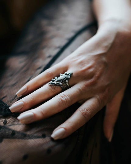 Kal White agate ring * Limited Edition*