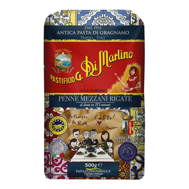Zia Pia - Penne Mezzane in D&G Packaging by Pastificio Di Martino