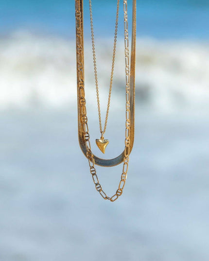 Petite Gold Shark Tooth Necklace - Mano Petite: 16 Inches