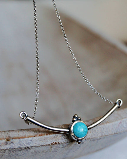 Aindrea Turquoise Silver Necklace