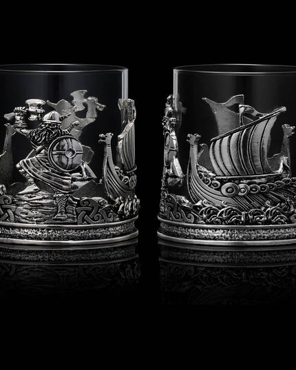 The Wine Savant /  Khen Glassware - Viking & Mythological Whiskey Drinking Glass - 12 OZ