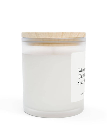 "Money Can't Buy Happiness" Sea Minerals Frosted Glass Candle, 11oz