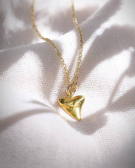Petite Gold Shark Tooth Necklace - Mano Petite: 16 Inches