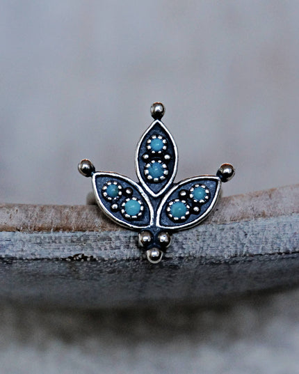 Cactus Flower Turquoise Ring