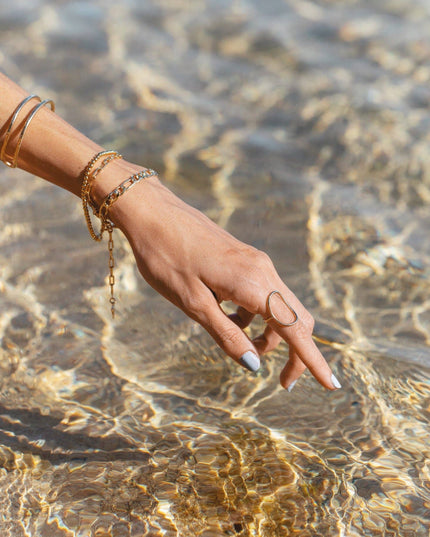Gold Paperclip Link Chain Bracelet - Kaiea