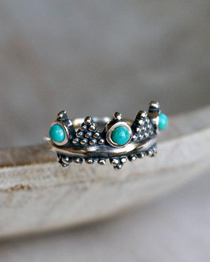 Crown Turquoise Ring