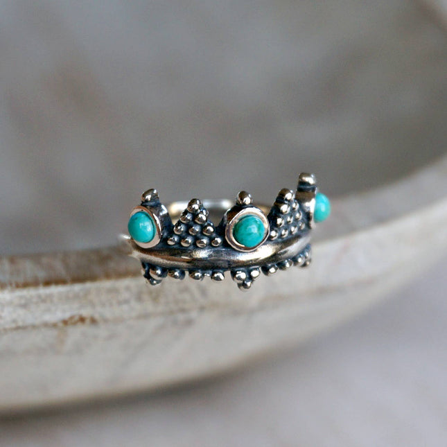 Crown Turquoise Ring