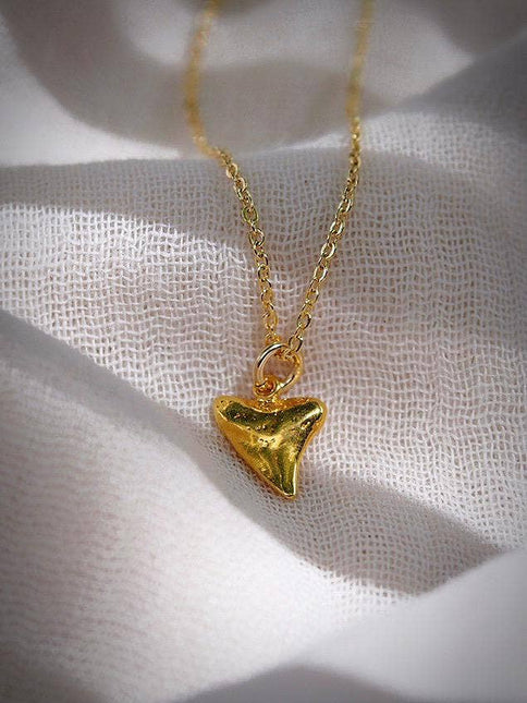 Petite Gold Shark Tooth Necklace - Mano Petite: 16 Inches