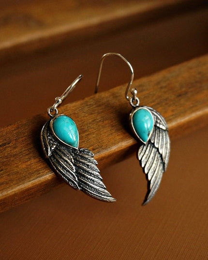 Eagle Wing Turquoise Earrings