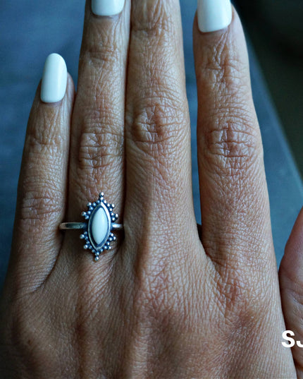 Kal White agate ring * Limited Edition*