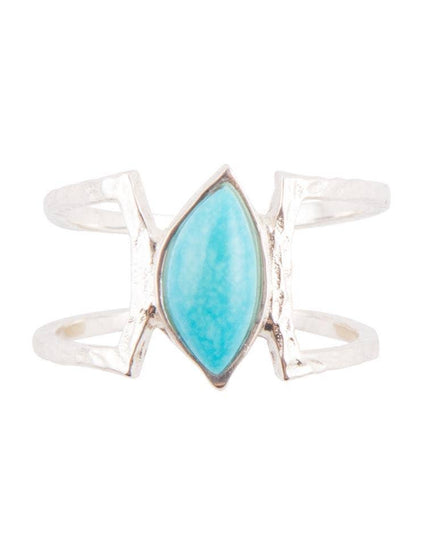 Cooling Trend Turquoise and Sterling Silver Ring: 7