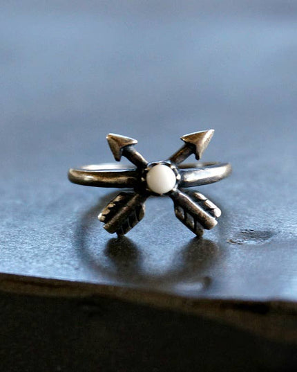 Cross Arrow Turquoise Ring