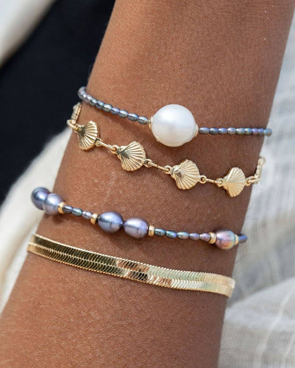 Peacock Pearl Bead Bracelet - Hiwahiwa
