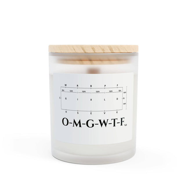 "OMGWTF" Oakmoss and Amber Frosted Glass Candle, 11oz