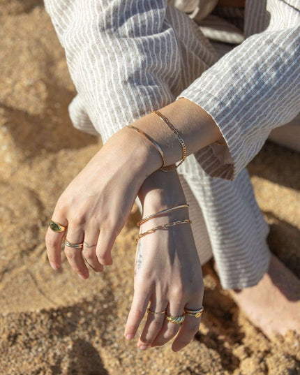 Gold Paperclip Link Chain Bracelet - Kaiea
