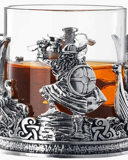The Wine Savant /  Khen Glassware - Viking & Mythological Whiskey Drinking Glass - 12 OZ