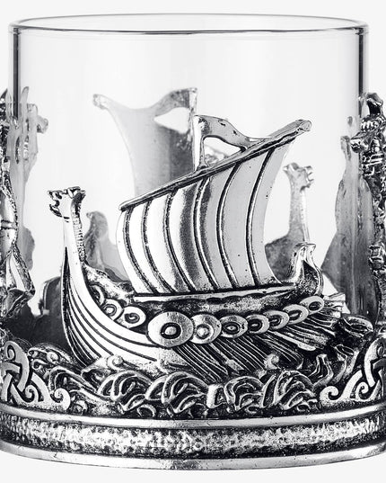The Wine Savant /  Khen Glassware - Viking & Mythological Whiskey Drinking Glass - 12 OZ