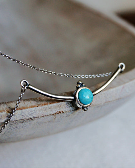 Aindrea Turquoise Silver Necklace