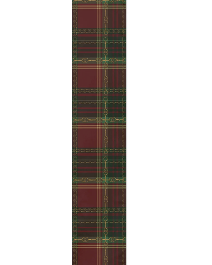 Red and Green Dressage Christmas Equestrian Table Runner: Polyester