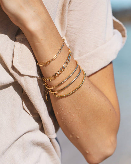 Gold Paperclip Link Chain Bracelet - Kaiea