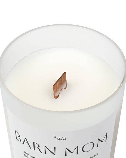 "Barn Mom" Sea Minerals Frosted Glass Candle, 11oz