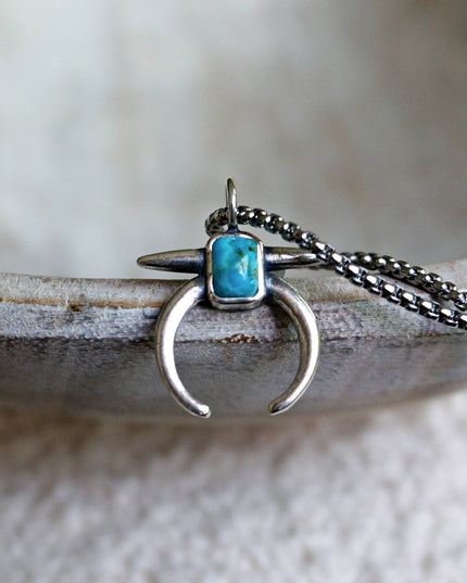 Naja Turquoise Necklace: Sterling silver 16-18"