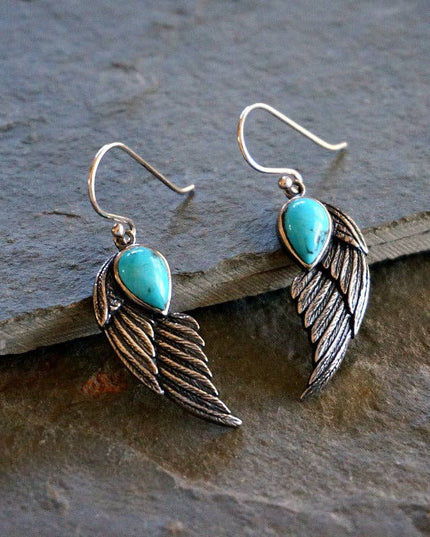 Eagle Wing Turquoise Earrings