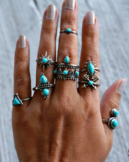 Cross Arrow Turquoise Ring