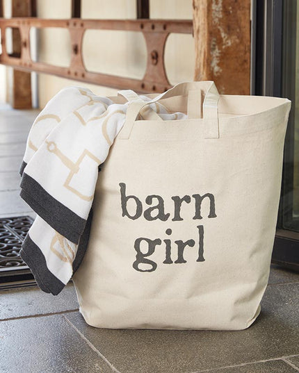 "Barn Girl" Large Canvas Tote