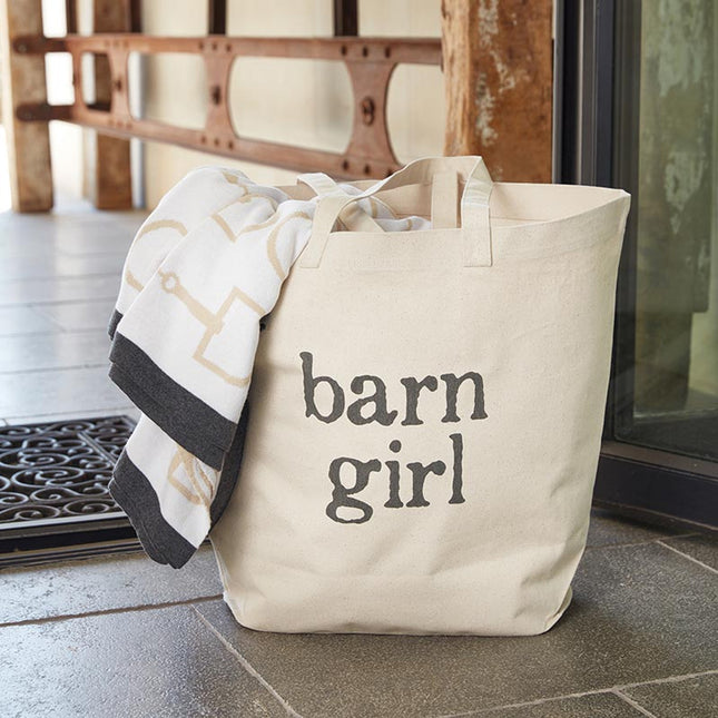 "Barn Girl" Large Canvas Tote