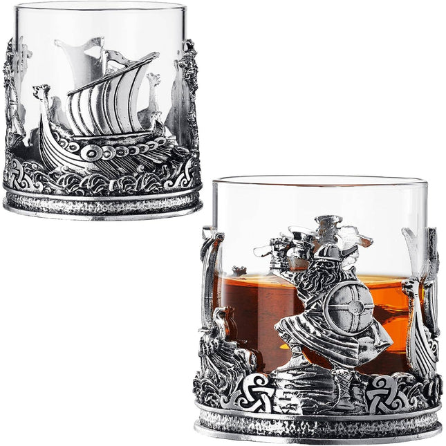 The Wine Savant /  Khen Glassware - Viking & Mythological Whiskey Drinking Glass - 12 OZ