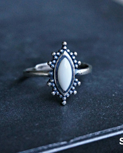 Kal White agate ring * Limited Edition*