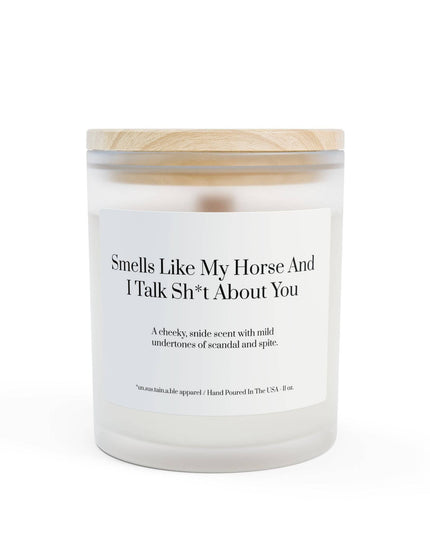 "My Horse And I Talk...": Cinnamon Chai Frosted Glass Candle, 11oz