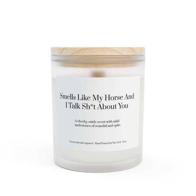 "My Horse And I Talk...": Cinnamon Chai Frosted Glass Candle, 11oz