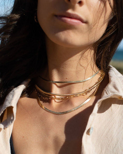 Gold Filled Paperclip Link Chain Necklace - Kala'i: 20 inch