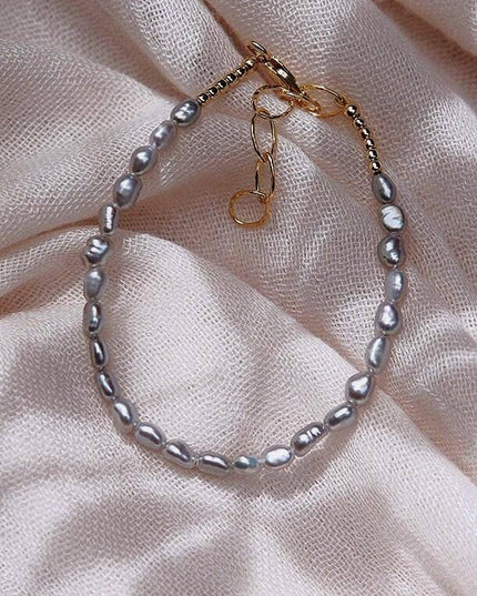 Dainty Gray Pearl Bracelet - Maile