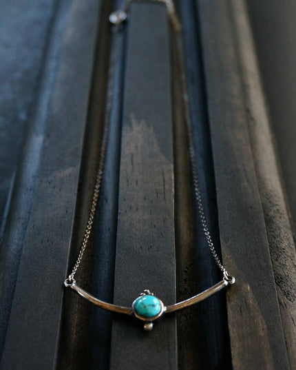 Aindrea Turquoise Silver Necklace