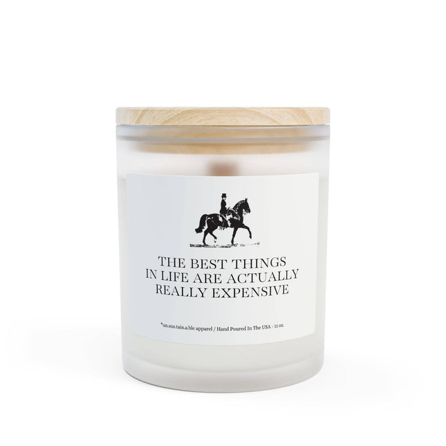 "Really Expensive" Vanilla Frosted Glass Candle, 11oz