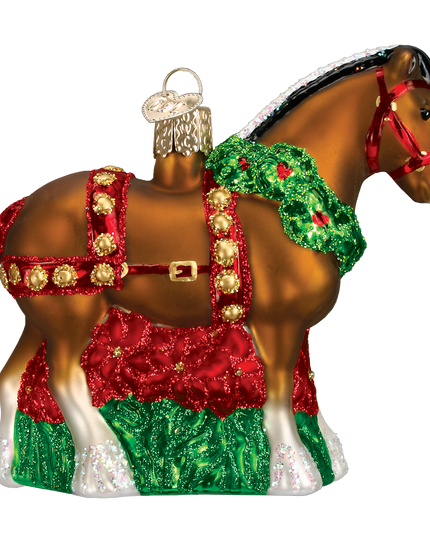 Holiday Clydesdale Ornament