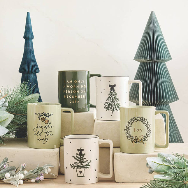 Festive Holiday Mug - Dec. 25th - By Santa Barbara Design Studio
