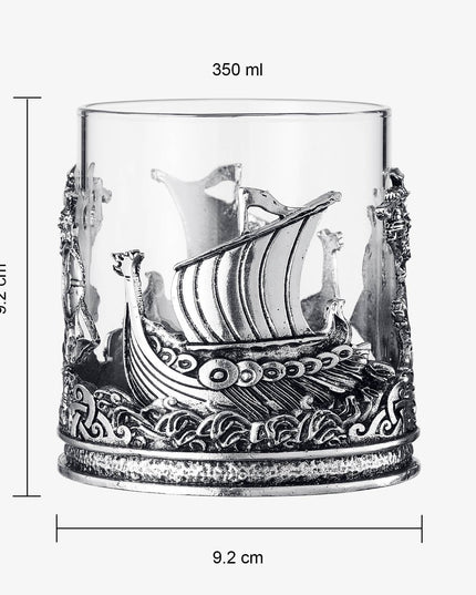 The Wine Savant /  Khen Glassware - Viking & Mythological Whiskey Drinking Glass - 12 OZ