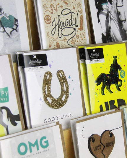 Good Luck Charm Equestrian Horse Greeting Cards-Box of 8