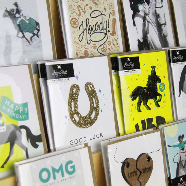Good Luck Charm Equestrian Horse Greeting Cards-Box of 8