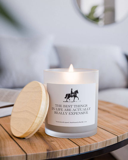 "Really Expensive" Vanilla Frosted Glass Candle, 11oz