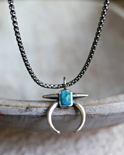 Naja Turquoise Necklace: Sterling silver 16-18"