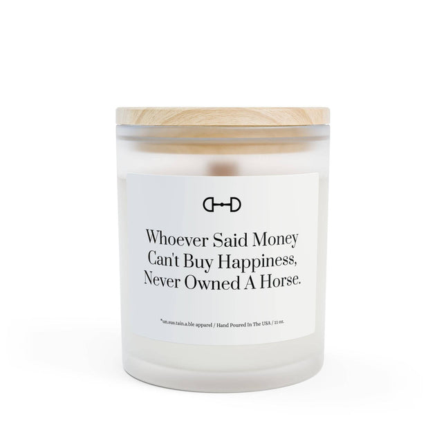 "Money Can't Buy Happiness" Sea Minerals Frosted Glass Candle, 11oz
