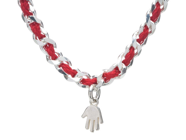 Small Hamsa Hand Red String Bendel Bracelet