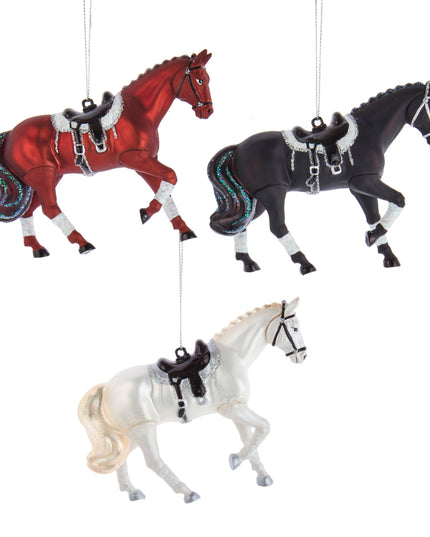 Noble Gems™ Glass Dressage Horse Ornament